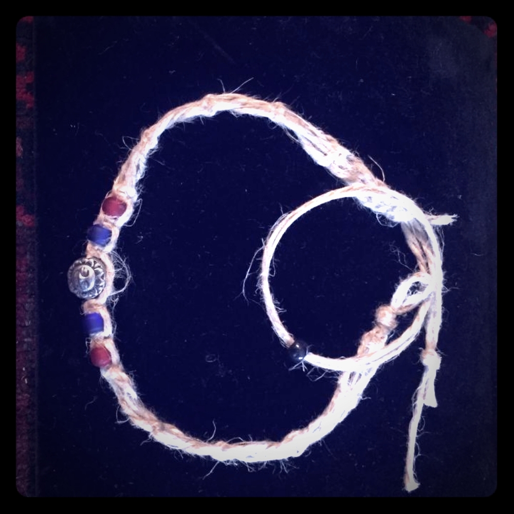 Sun Moon Reversible Two Sided Handmade Hemp Choker